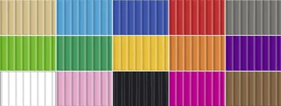 Produktbild von Bastelwellpappe 50x70cm VE=15 Bogen 15 Farben sortiert