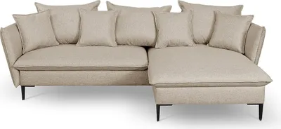Produktbild von Eckschlafsofa aus beigem Stoff LAZARE PASCAL MORABITO - Eckschlafsofa rechts
