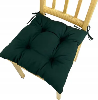 Produktbild von Stuhlkissen, Trapezförmiges Stuhlkissen, Sitzkissen, dunkelgrün, 40x35x40x8 cm, Kissen für Heimstühle und Gartenmöbel, Gartenkissen,