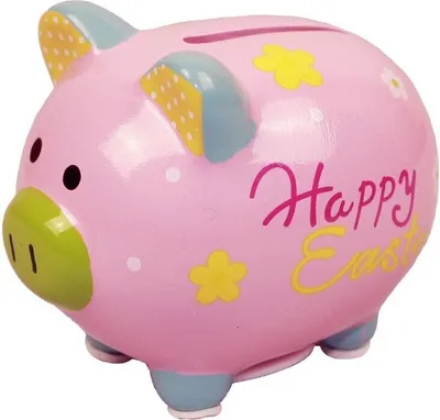 Produktbild von HAAC Sparschwein Spardose Ostern Keramik 9 cm x 7 cm Farbe bunt