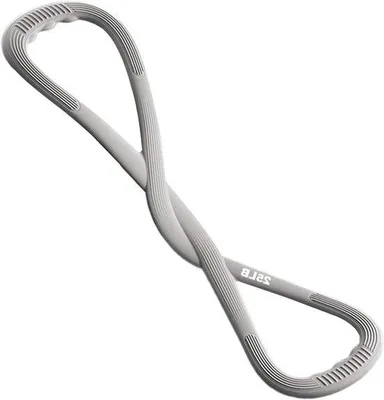 Productafbeelding van Rekbanden - Pilates touw - Spiertraining thuis - 8-vormig ontwerp - 30 cm - Zilver