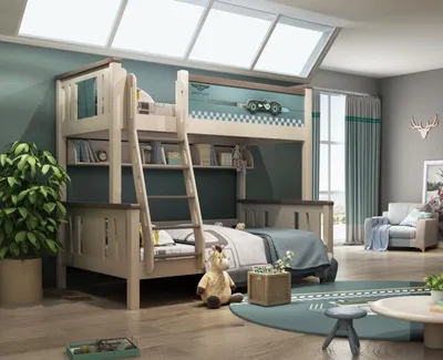 Immagine prodotto di Letto a castello per bambini, letto a castello, letti, letto giocattolo, letto a soppalco, letto a castello