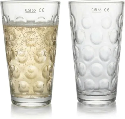 2 x Dubbeglas 0,5 Liter - Weinschorle Gläser, Schoppenglas, Pfalz Schorle Gläser, Pfälzer Dubbeglas