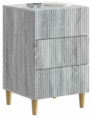 Image de vidaXL Table de chevet Sonoma grise 43 x 41 x 66,5 cm en aggloméré