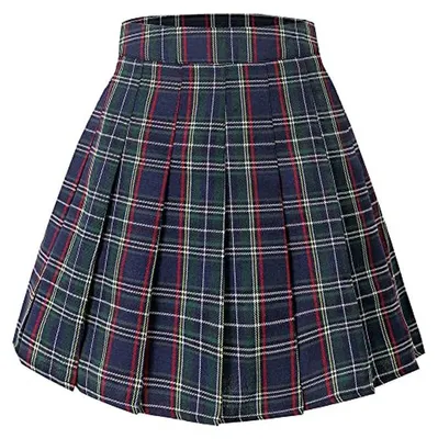 Productafbeelding van Hoerev: Korte, hoge taille plooirok voor dames en meisjes, geschikt voor tennis, school en andere gelegenheden