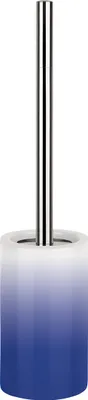 Produktbild von Spirella "Tube" WC Bürste Toilettenbürste Klobürste WC Garnitur aus Porzellan Weiß/Blau