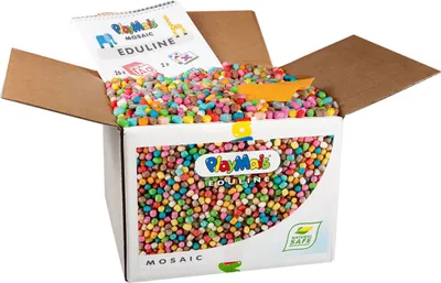 Produktbild von PlayMais 160203 EDULINE Modelliermais Mosaic, mehr als 12000 Teile inklusive Zubehör, bunt (1 Set)