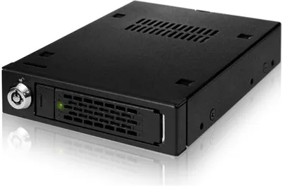 Produktbild von Icy Dock MB991SK-B, SATA, Serial ATA II, Serial ATA III, 6.35 cm (2.5"), Schwarz, Metall, 400g, 10.16 cm
