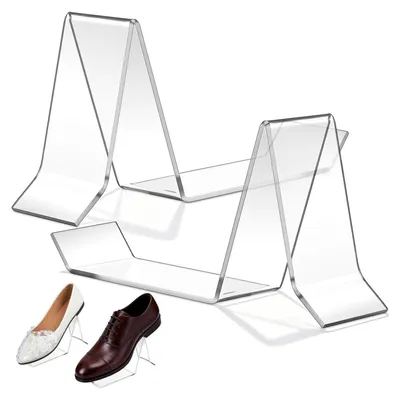 2er-Pack Acryl-Schuhständer, transparent, für Sandalen, Größe bis US 9