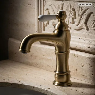 Produktbild von PaulGurkes Wasserhahn Nostalgie Bronze Einhandmischer Wasserhahn Retro