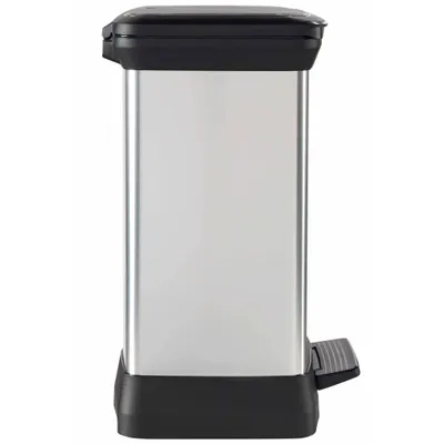 Produktbild von DECOBIN DUO Abfalleimer 30L (10L+18L) mit Fußpedal silber metallic