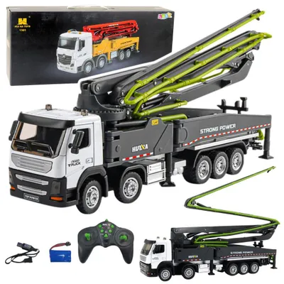 Produktbild von Huina Graue RC Betonmischer-LKW 1:18 Fernsteuerung