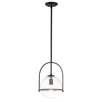 Zdjęcie produktu dla Żyrandol Somerset czarny 1xE27x60W metal wym:43x30x30cm IP20 Quintiesse