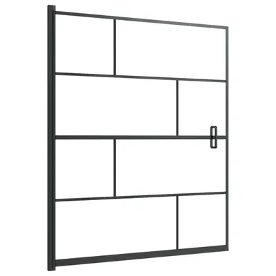 Image de vidaXL Cabine de douche ESG 116x140 cm noir