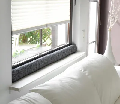 Produktbild von Zugluftstopper 100cm Fenster Schurwolle Türstopper Zugluftstop Anthrazit