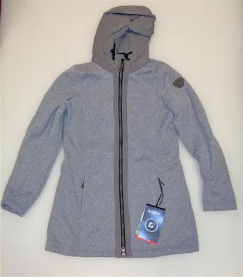 Produktbild von Killtec Damen Strickfleecejacke lange mit kapuze, grau, Gr. 38