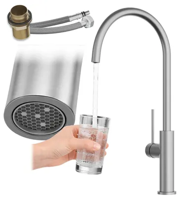 Produktbild von Granitan | PRESTIGE SLIM - Küchenarmatur - 360° schwenkbar - Chrom - Edelstahl - Keramikkopf