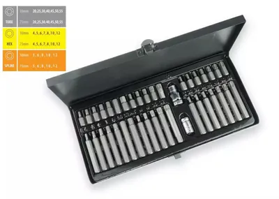 Produktbild von Schraubendreher-Bitsatz 40-teilig, Metallkoffer