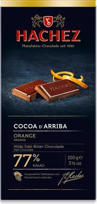 Obrázek produktu pro Hachez Cocoa dArriba jemná hořká čokoláda s pomerančem 100g