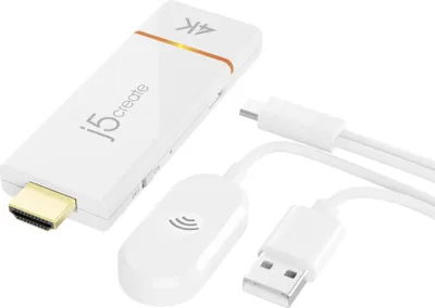 Obrázek produktu pro j5create ScreenCast 4k bezdrtov zobrazovac adaptr - zrcadl telefon, tablet, notebook na HDTV - kompatibiln s MiraCast, AirPlay, Android, Windows 10 PC, iOS, iPhone, tablet (JVAW76)