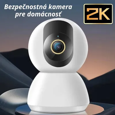 Obrázok produktu pre 360° WiFi bezpečnostná kamera 2K 3MP s AI detekciou osôb a nočným videním – panoramatická IP kamera pre interiér