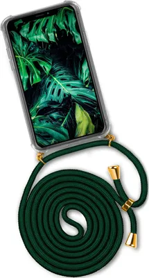 Produktbild von TWIST-Case + TWIST-Cord für iPhone 11, Farbe:Deepest Jungle (Gold)