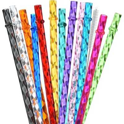 Immagine prodotto di Cannucce riutilizzabili in plastica, set da 12, 27