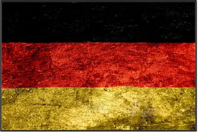 Produktbild von Wallario Wandbild Verwitterte Deutschland-Fahne in schwarz rot gold, Größe: 61 x 91,50 cm, Poster mit schwarzem Aluminiumrahmen