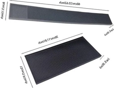 Image de Tapis de protection pliable noir en deux parties pour la cuisine
