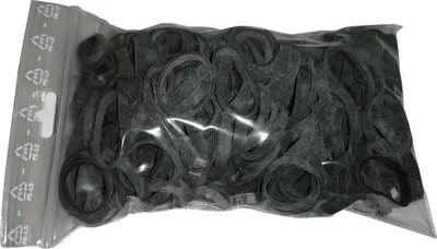 Produktbild von 100 g Gummiringe schwarz 20 mm Ø 1,2 x 4 mm breit