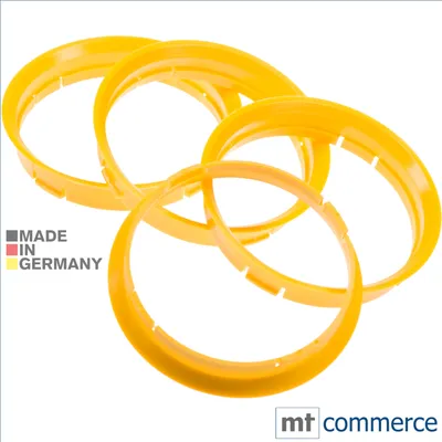 Produktbild von 4X Zentrierringe 72,5 x 71,6 mm gelb Felgen Ringe  Germany