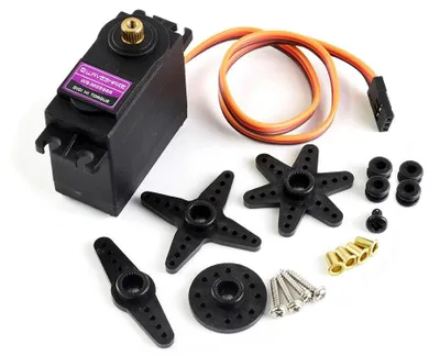 Produktbild von Waveshare MG996R Servo-Motor: 4,8 - 6V, Metallgetriebe, 9-11kg/cm Drehmoment, 180° Drehwinkel