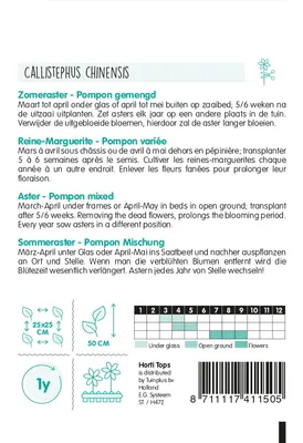 Produktbild von Sommeraster Pompon | Asternsamen von Hortitops