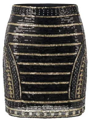 Produktbild von Rock für Damen, Minilänge, in Schwarz, Größe XS, aus der Glamour-Kollektion