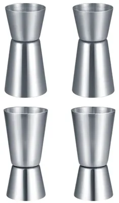 Produktbild von Doppel Messbecher Edelstahl 2cl/5cl 4er Set für Cocktails & mehr