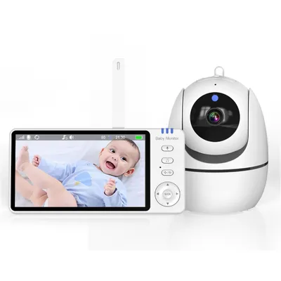 Produktbild von ABM501 Video Babyphone 5" LCD 2.4GHz FHSS Temperatur Lullabies Kristall Nachtsicht Smart Caring Kamera