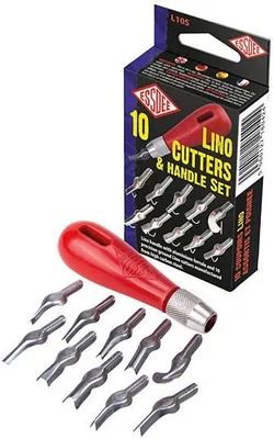 Image de Essdee Lino Cutters & Handle Set Set pour les techniques graphiques