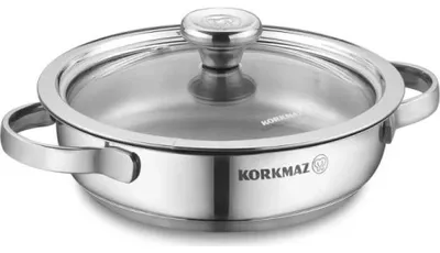Imagen del producto de Korkmaz Minika, sartén de acero inoxidable para tortillas, 0,5 litros