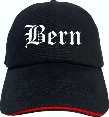 Produktbild von Bern Cappy - Altdeutsch bedruckt - Schirmmütze - Schwarz-Rotes Cap OneSize-SchwarzRot