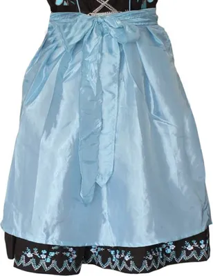 Produktbild von Dirndlschürze Dirndel Trachtenschürze aus Polyester glänzend, Farbe:Türkis, Größe:42-44