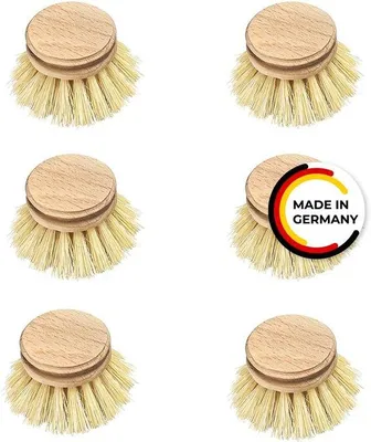 Image de Lot de 6 têtes de brosse en bois de hêtre