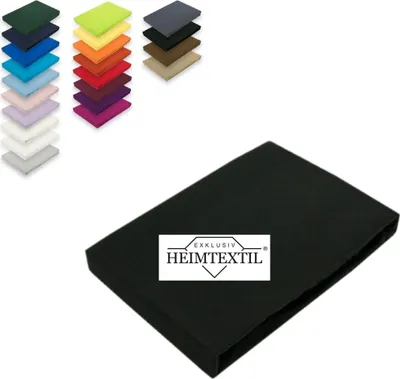 Produktbild von Jersey Spannbettlaken Spannbetttuch Bettlaken Marke Rundumgummizug 180 - 200 x 200 cm Schwarz