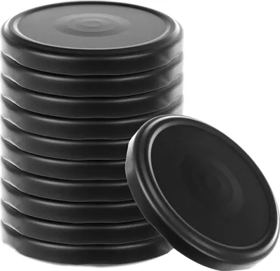 Produktbild von Metall-Deckel Für Einmachgläser - Schraubdeckel Ø 82 mm - 10er Pack - FCM- - Schwarz Matt