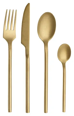 Produktbild von Besteck-Set - Goldgelb - Chromnickelstahl - für 4 Personen