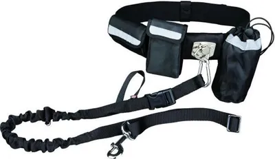 Produktbild von Hunde Bauchgurt mit Leine, Freihändig, Bis zu 40 kg, Dehnbar, Strapazierfähiges Nylon