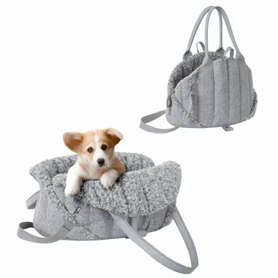 Produktbild von Hundetragetasche, Vertellbar, Schultergurt, Haustiertragetasche, Transport, Katzentasche, Reisetasche, Camping, Tasche, Asche Inari, 47x29x32 cm