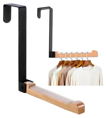 Produktbild von Klappbarer Kleiderhaken für Kleidung und Taschen, Türhaken für 4,5 cm Türfalz