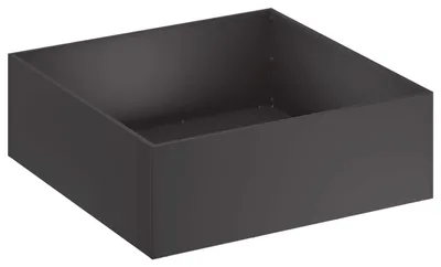 Image de vidaXL Pot de jardin noir, 60 x 60 x 20 cm, en acier laminé à froid