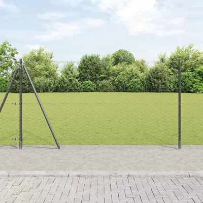 Zdjęcie produktu dla Maison Exclusive - Ogrodzenie heksagonalne z betonowym fundamentem, wymiary 25 x 1,2 m, wykonane ze stali pokrytej PVC