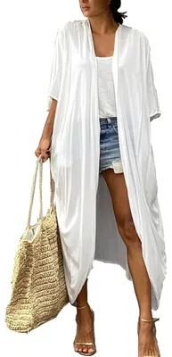 Zdjęcie produktu dla Damska Długa Sukienka Kimono Maxi w Stylu Boho